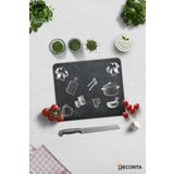 Decorita Kara Tahta Görünümlü | Cam Kesme Tahtası - Cam Kesme Tablası | 29cm x 34cm