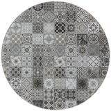 DECORITA Karakalem Desen | Cam Kesme Tahtası (Çap 32cm)
