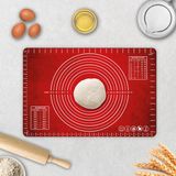 Decorita Kırmızı Doku | Cam Hamur Açma Matı | 40cm x 60cm