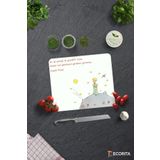 Decorita Küçük Prens Desenli | Cam Kesme Tahtası - Cam Kesme Tablası | 29cm X 34cm