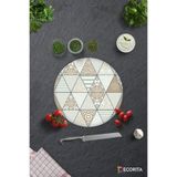 Decorita Mandala Desenli | Cam Kesme Tahtası - Cam Kesme Tablası | Çap32 cm