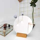 Decorita Masaüstü Makyaj Aynası Ahşap Stantlı Yuvarlak Ayna 19,7 cm x 21 cm - 002