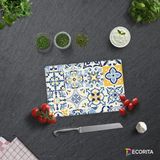 Decorita Mavi Çini Desen | Cam Kesme Tahtası - Cam Kesme Tablası | 20cm x 30cm - 20 x 30 cm