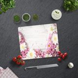 Decorita Pembe Kasımpatı | Cam Kesme Tahtası - Cam Kesme Tablası | 29cm x 34cm - 29 x 34 cm