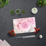 DECORITA Pembe Krizantem | Cam Kesme Tahtası (20cm x 30cm)
