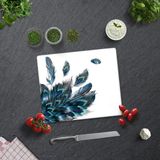 Decorita Plumas Desen | Cam Kesme Tahtası-Cam Kesme Tablası | 29cm x 34cm - 29 x 34 cm