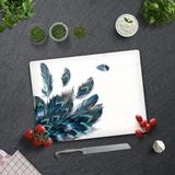 Decorita Plumas Desen | Cam Kesme Tahtası-Cam Kesme Tablası | 30cm x 40cm - 30 x 40 cm