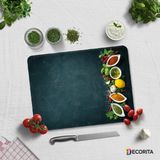 Decorita Renkli Baharatlar | Cam Kesme Tahtası - Cam Kesme Tablası | 30cm x 40cm - 30 x 40 cm