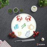 Decorita Renkli Tahta | Cam Kesme Tahtası - Cam Kesme Tablası | Beyaz Fon | Çap 32