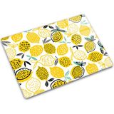 Decorita Sarı Limonlar | Cam Kesme Tahtası - Cam Kesme Tablası | - 30 x 40 cm