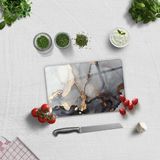 Decorita Stark Mermer Görünümlü Cam Kesme Tablası 20 x 30 cm
