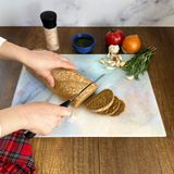Decorita Supreme Mermer Görünümlü | Cam Kesme Tahtası - Cam Kesme Tablası - 30 x 40 cm