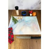 Decorita Supreme Mermer Görünümlü | Cam Kesme Tahtası - Cam Kesme Tablası | 30cm x 40cm