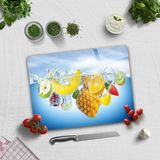 Decorita Tropik Meyveler | Cam Kesme Tahtası - Cam Kesme Tablası | 30cm x 40cm - 30 x 40 cm