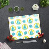 Decorita Yelken Desenli | Cam Kesme Tahtası - Cam Kesme Tablası | - 30 x 40 cm
