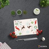 Decorita Yılbaşı Temalı | Cam Kesme Tahtası - Cam Kesme Tablası | 20cm x 30cm - 20 x 30 cm