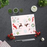 Decorita Yılbaşı Temalı | Cam Kesme Tahtası - Cam Kesme Tablası | 29cm x 34cm - 29 x 34 cm