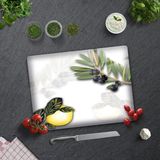 Decorita Zeytin ve Limon Desen Cam Kesme Tablası 30 x 40 cm