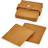 Decorium 10x10 cm 6 Parça Amber Deri Bardak Altlığı 9-01150030