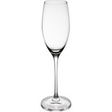 Decorium 6 'Lı Flut Şampanya ve Şarap Kadehi 380 cc - Şeffaf - 380 ml