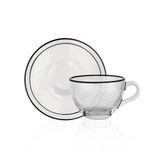 Decorium Black Line 12 Parça 6 Kişilik 240 ml Fincan Takımı 9-01110644