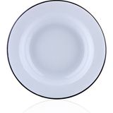 Decorium Black Line 21 cm 6 Parça Çukur Tabak 9-01080185 - 200 ml - Beyaz