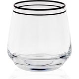 Decorium Black Line 6 Parça 345 ml Viski Bardağı 9-01010610 - Şeffaf - 6 Adet