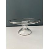 DECORIUM CAM AYAKLI 21 CM SERVİS TABAĞI DALIA PLATİN M06453-AB