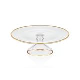 Decorium Cam Ayaklı 28 Cm Servis Tabağı Dalia Altın M06461-Ab
