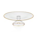 Decorium Cam Ayaklı 33 Cm Servis Tabağı Dalia Altın M06460-Ab