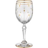 Decorium Camellia 24 Ayar Altın Yaldızlı 200 ml 6 Parça Cam Beyaz Şarap Kadehi 9-01020012