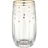 Decorium Camellia 24 Ayar Altın Yaldızlı 500 ml 6 Parça Cam Meşrubat Bardağı 9-01010013
