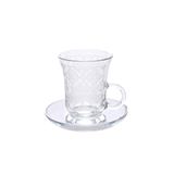 Decorium Çay Kulplu Bardak Seti, 12 Parça, Cam, Renkli 8518680690880179