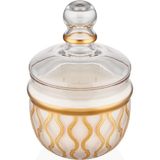 Decorium Cordelia 21,4 cm Kapaklı Dekoratif Cam Mum 9-03020103 - Gold - 1 Adet