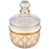 Decorium Cordelia 21,4 cm Kapaklı Dekoratif Cam Mum 9-03020103