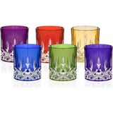Decorium Cristalline 200 ml 6 Parça 6 Renk Cam Viski Bardağı 9-01010021 - Renkli