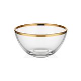 Decorium Dalia 24 Ayar Altın Yaldızlı 23,5 cm Cam Kase 9-01070072