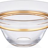 Decorium Dalia 24 Ayar Altın Yaldızlı 30 cm Cam Kase 9-03010430