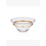 Decorium Dalia 24 Ayar Altın Yaldızlı 30 cm Dekoratif Cam Kase 9-03010430