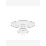 Decorium Dalia Platin Yaldızlı 23 cm Ayaklı Cam Servis Tabağı 9-01150125