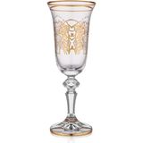 Decorium Florance 24 Ayar Altın Yaldızlı 140 ml 6 Parça Flüt Cam Şampanya Kadehi 9-01020007 - Gold