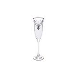 Decorium Flut Şampanya Kadehi, 6 Parça Set, Bella Platin