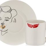 Decorium Iconic Marilyn 85 ml 4 Parça 2 Kişilik Porselen Kahve Fincan Takımı 9-01120229