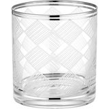 Decorium Karo Platin Yaldızlı 200 Ml 6 Parça Cam Viski Bardağı - Altın