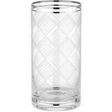 Decorium Karo Platin Yaldızlı 250 ml 6 Parça Cam Meşrubat Bardağı 9-01010011