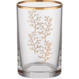 Decorium Lorin 24 Ayar Altın Yaldızlı 100 ml 6 Parça Kısa Cam Su Bardağı 9-01010562