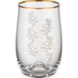 Decorium Lorin 24 Ayar Altın Yaldızlı 200 ml 6 Parça Cam Su Bardağı 9-01010561 - Şeffaf