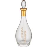 Decorium Lorin 24 Ayar Altın Yaldızlı 35 cm850 ml Cam Şarap Şişesi 9-01040070