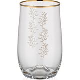 Decorium Lorin 24 Ayar Altın Yaldızlı 350 ml 6 Parça Cam Meşrubat Bardağı 9-01010560 - Gold