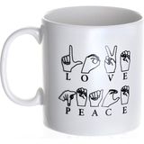 Decorium Love Peace 250 Kupa 9-01130167 - 001 - Beyaz - 250 ml